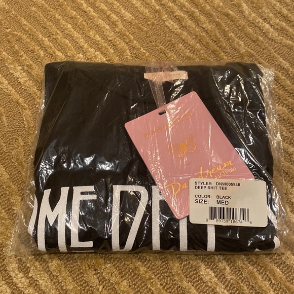 NWT REVOLVE Daydream Nation Deep Shit Tee Size in Black Cotton Size S, M or L - Picture 9 of 10